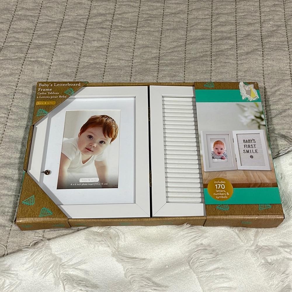 Baby’s first letter board frame
